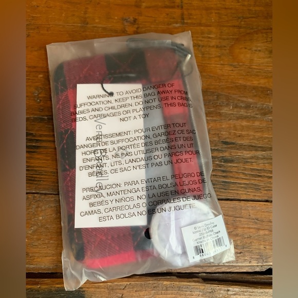 Vera Bradley iconic zip id case in garnet Buffalo print - Picture 6 of 6